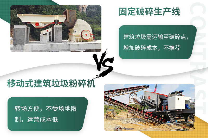 相對于建筑垃圾來講，移動式更勝一籌