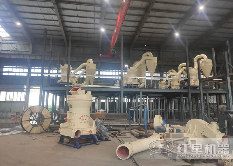 磨粉生產(chǎn)線中給料機(jī)、提升機(jī)現(xiàn)場安裝圖